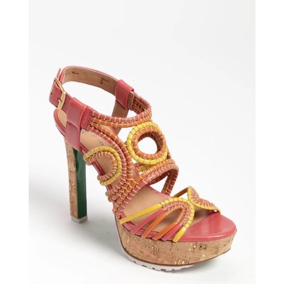 Lisa For Donald J Pliner Danisa Platform Sandal Size 10 Sold Out Rare - Picture 1 of 14
